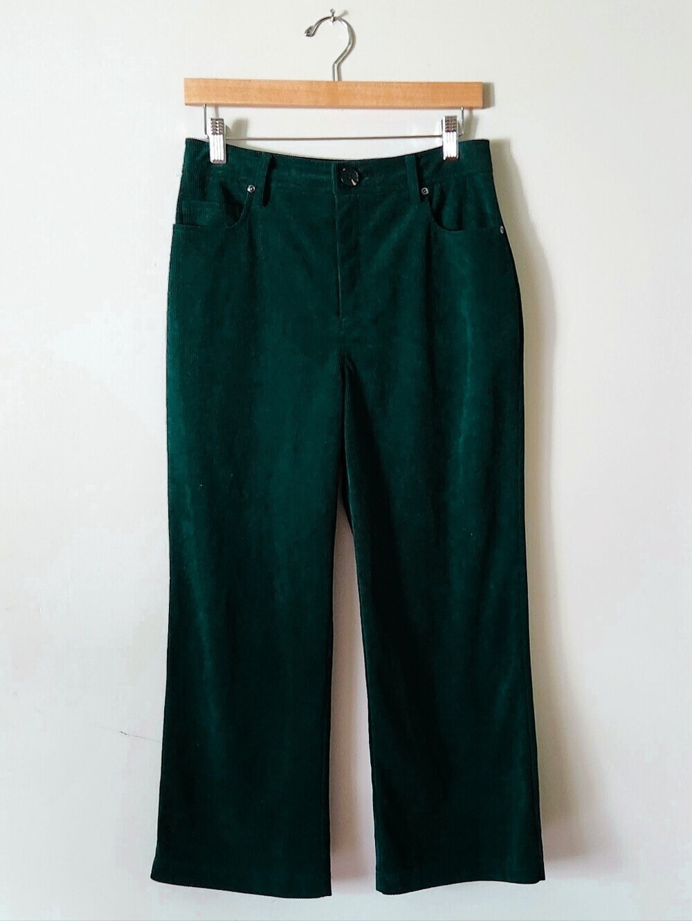 7 For All Mankind Dark Green Corduroy Pants Sz S